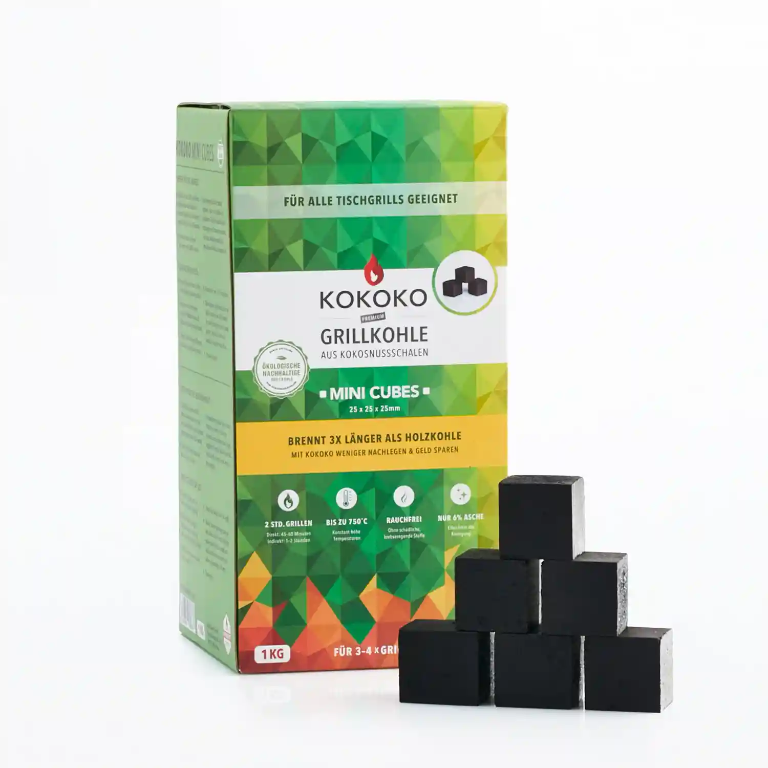 Grillkohle KOKOKO MINI CUBES