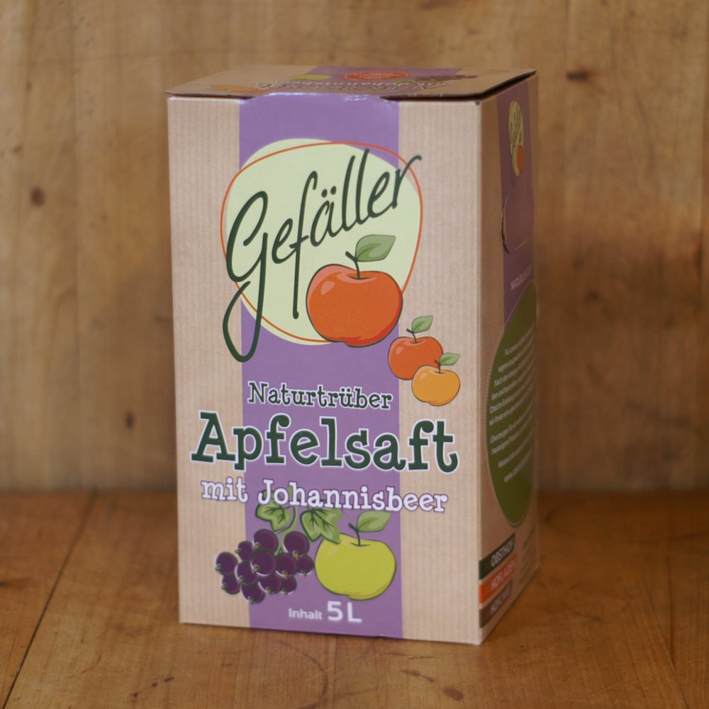 Apfelsaft naturtrüb mit Johannisbeer 5l